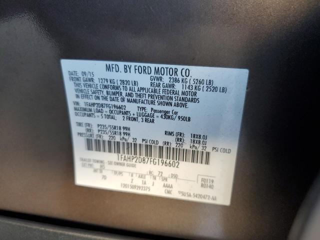 2015 FORD TAURUS SE 1FAHP2D87FG196602