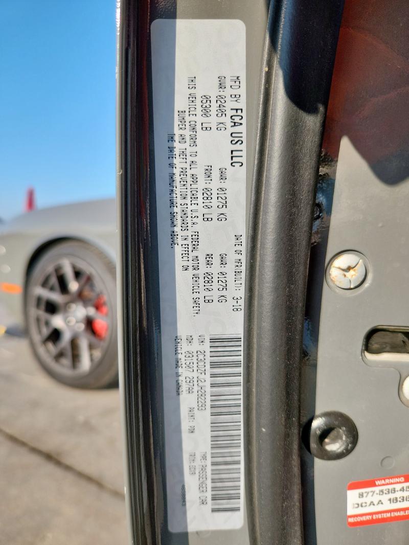 2018 DODGE CHALLENGER 2C3CDZFJ2JH282293