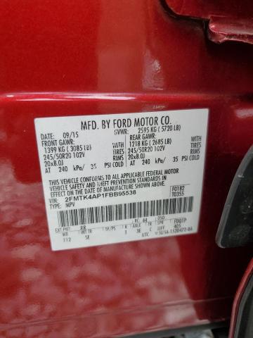 2015 FORD EDGE SPORT 2FMTK4AP1FBB95538