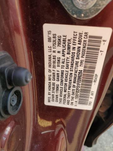 2015 HONDA CIVIC LX 19XFB2F51FE099284