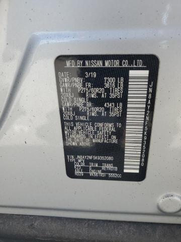 2019 NISSAN ARMADA PLA JN8AY2NF5K9352080