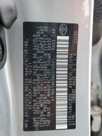 2022 TOYOTA CAMRY XSE - 4T1K61AK0NU010021