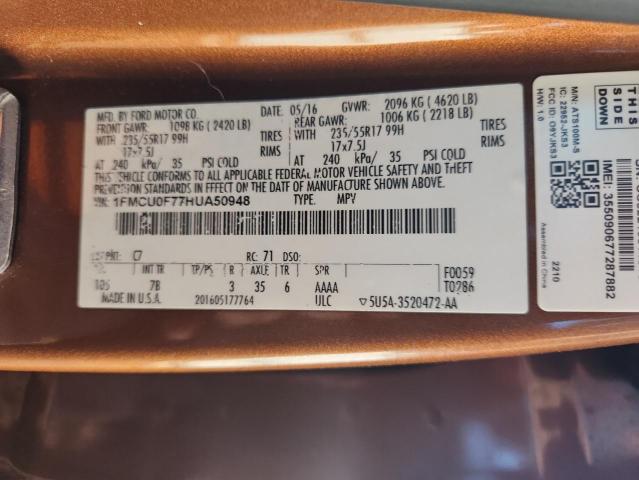 2017 FORD ESCAPE S #3302765369