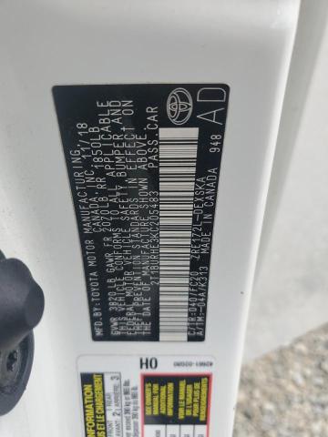 2019 TOYOTA COROLLA L - 2T1BURHE3KC205483