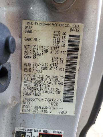2018 NISSAN FRONTIER S 1N6BD0CT5JN760333