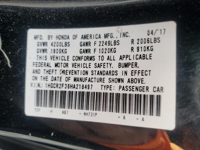 2017 HONDA ACCORD LX - 1HGCR2F36HA218497