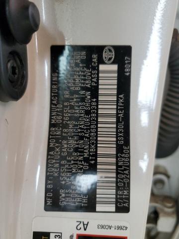 2011 TOYOTA AVALON BASE - 4T1BK3DB6BU383384