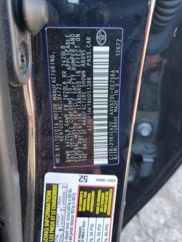 2022 TOYOTA CAMRY SE - 4T1G11AK1NU051388