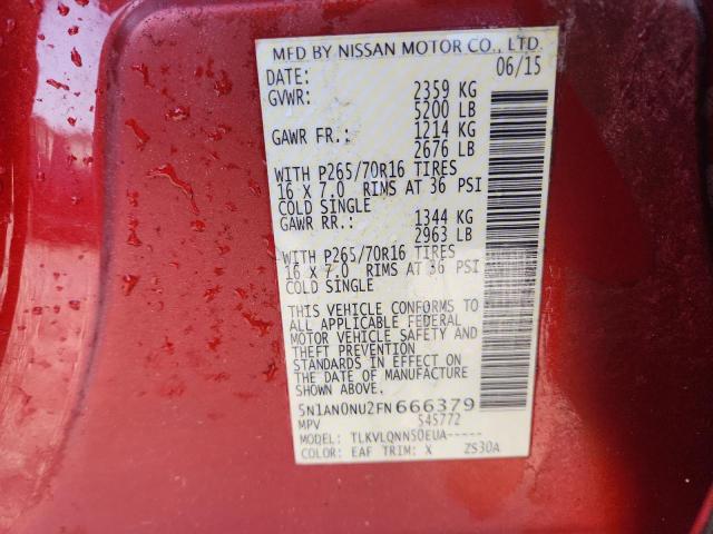 2015 NISSAN XTERRA X 5N1AN0NU2FN666379