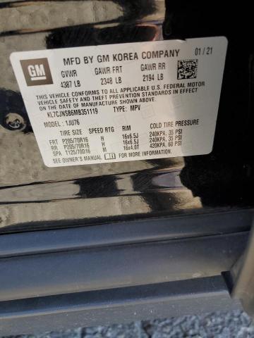 2021 CHEVROLET TRAX LS - KL7CJNSB6MB351119