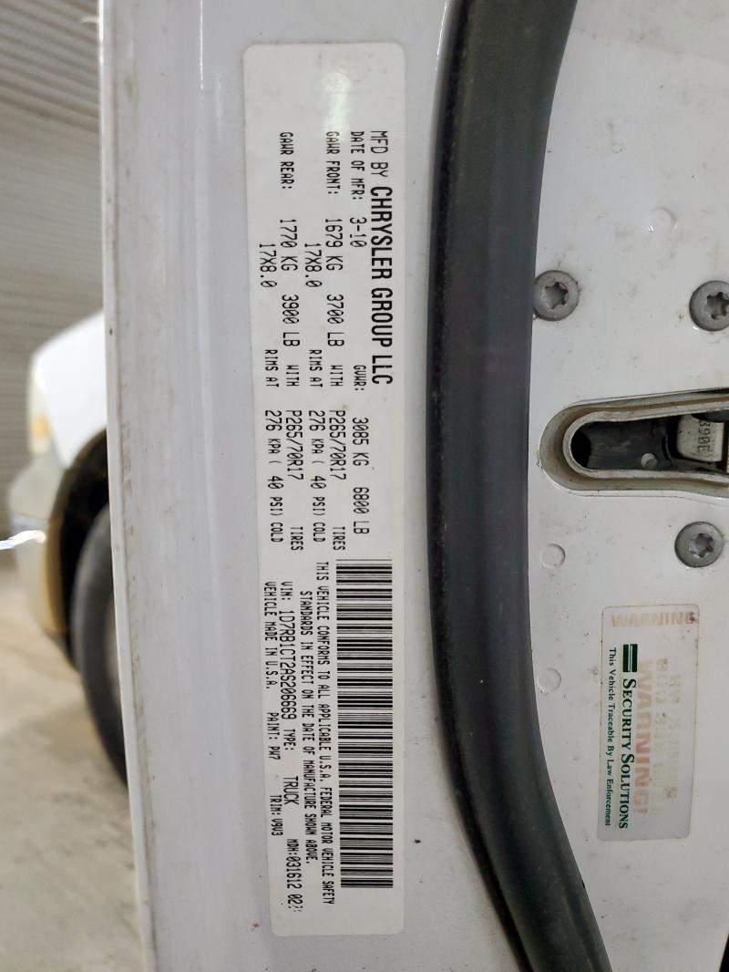 2010 DODGE RAM 1500 - 1D7RB1CT2AS206669