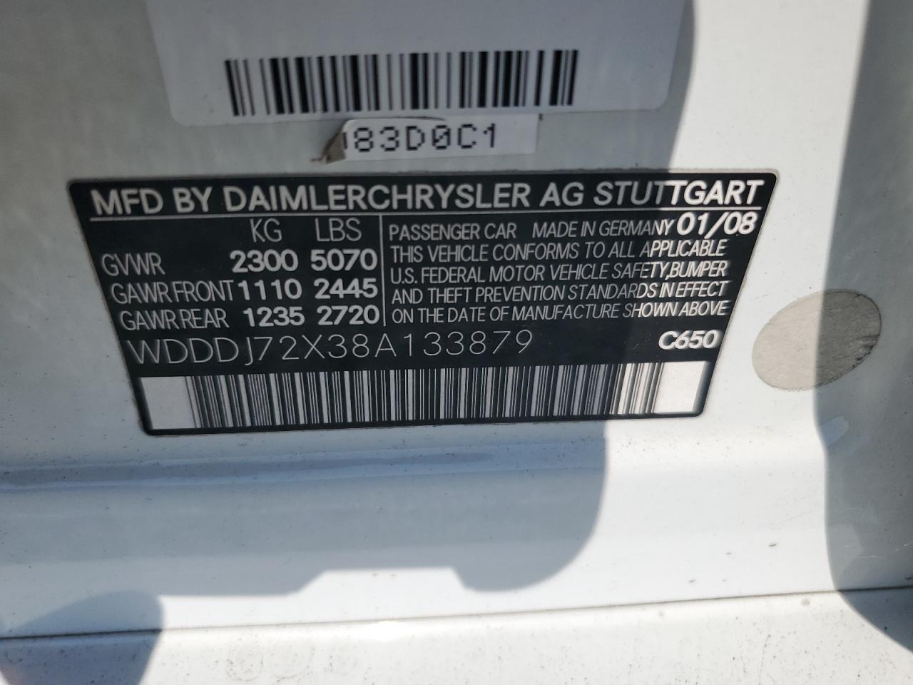 Lot #3291414134 2008 MERCEDES-BENZ CLS 550