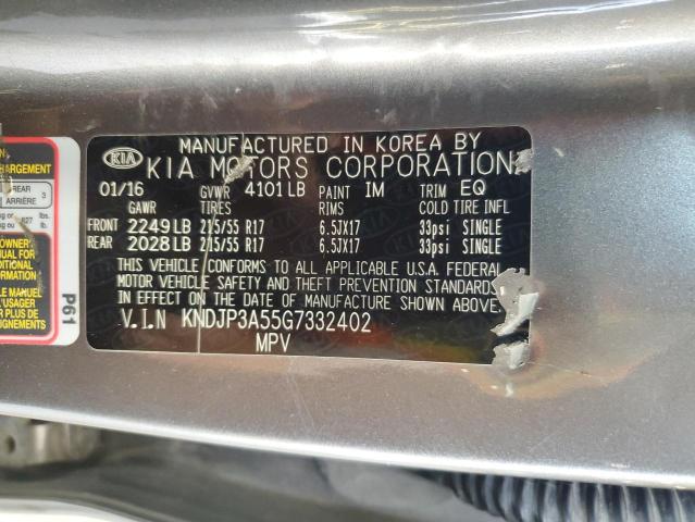 2016 KIA SOUL + KNDJP3A55G7332402