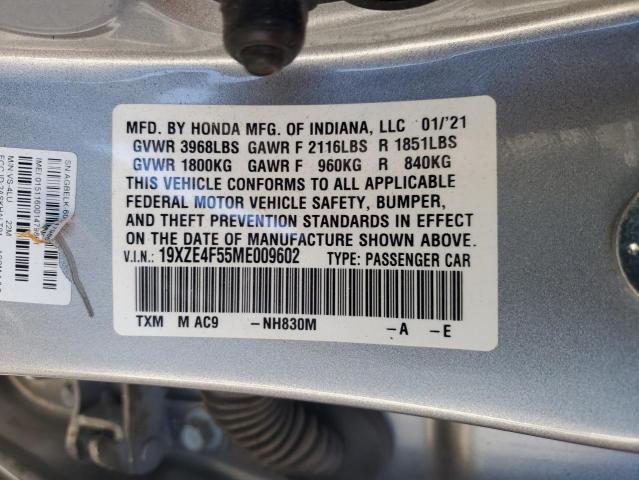 2021 HONDA INSIGHT EX 19XZE4F55ME009602