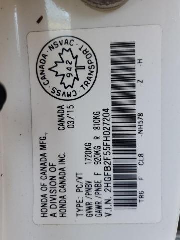 2015 HONDA CIVIC LX - 2HGFB2F55FH027204