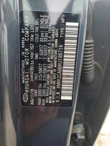 2019 HYUNDAI KONA SEL KM8K2CAA6KU198716