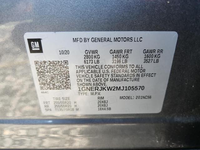 2021 CHEVROLET TRAVERSE R 1GNERJKW2MJ105570