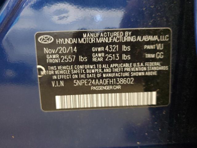 2015 HYUNDAI SONATA ECO 5NPE24AA0FH138602
