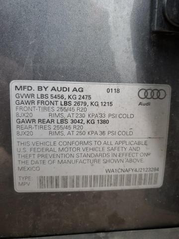 2018 AUDI Q5 PRESTIG WA1CNAFY4J2123284