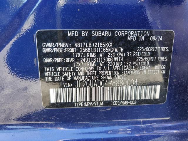 2024 SUBARU CROSSTREK JF2GUADC4R8880004