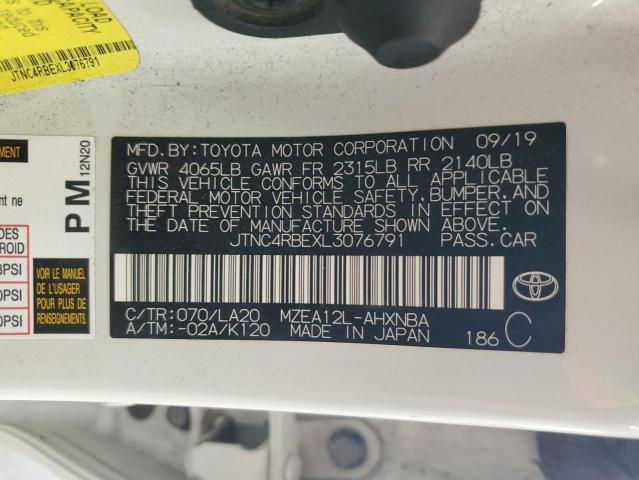 2020 TOYOTA COROLLA XSE JTNC4RBEXL3076791