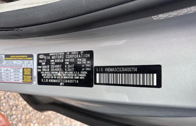 2018 KIA SEDONA L KNDMA5C11J6400714