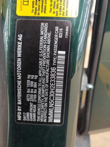 2017 MINI COOPER CLUBMAN WMWLN5C30H2E33836