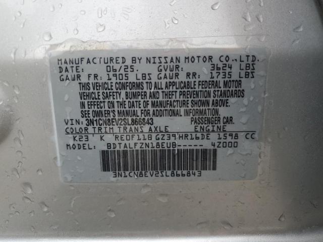 2025 NISSAN VERSA SV 3N1CN8EV2SL866843