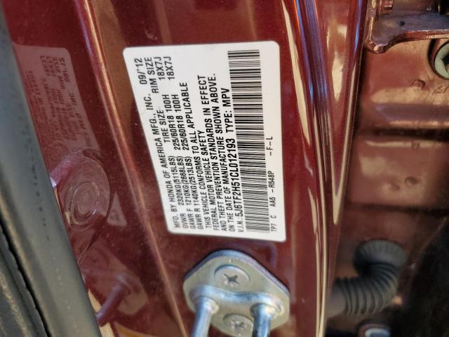 2012 HONDA CROSSTOUR - 5J6TF2H51CL012193