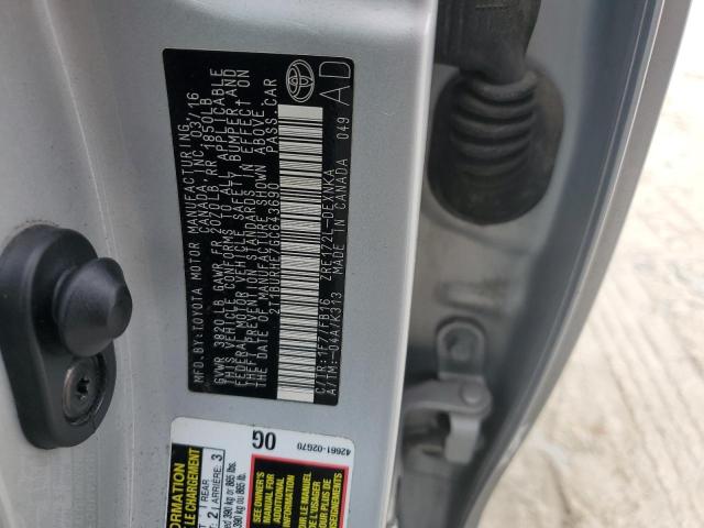 2016 TOYOTA COROLLA L - 2T1BURHE7GC643690