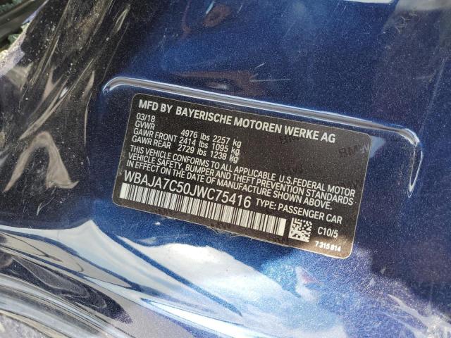 2018 BMW 530 XI WBAJA7C50JWC75416