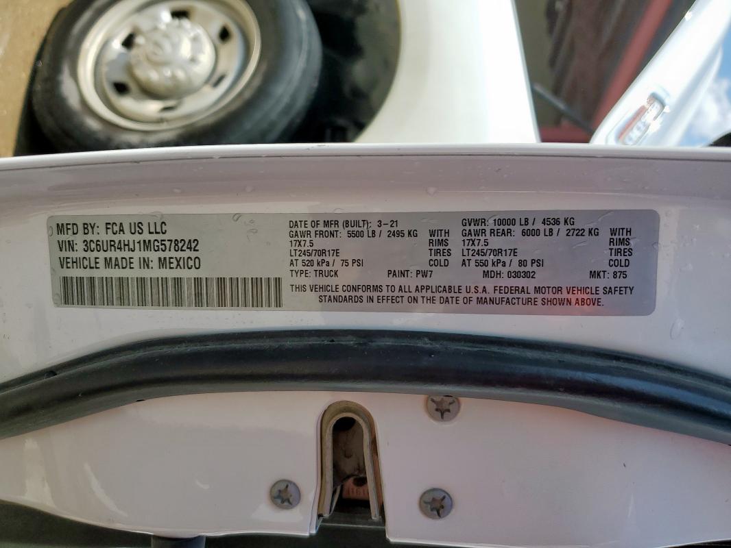 2021 RAM 2500 TRADE - 3C6UR4HJ1MG578242