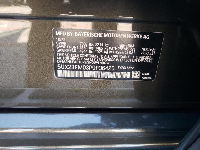 2023 BMW X7 XDRIVE4 - 5UX23EM03P9P36426