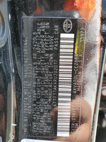 2024 TOYOTA CAMRY SE NIGHT SHADE 4T1T11AK4RU202017