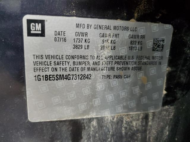 2016 CHEVROLET CRUZE LT - 1G1BE5SM4G7312842