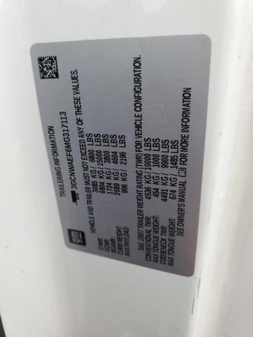 2021 CHEVROLET SILVERADO C1500 3GCNWAEF6MG317113