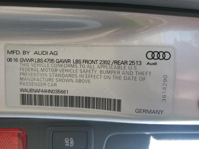 2017 AUDI A4 PREMIUM WAUENAF44HN035661