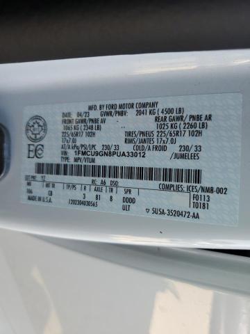 2023 FORD ESCAPE ACT 1FMCU9GN8PUA33012