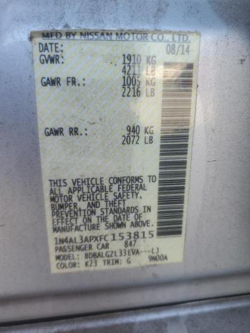 2015 NISSAN ALTIMA 2.5 1N4AL3APXFC153815