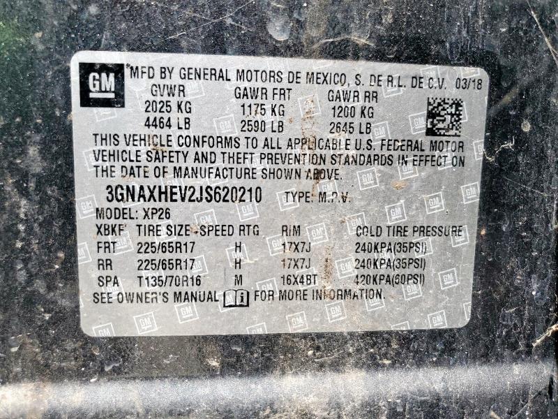 2018 CHEVROLET EQUINOX LS - 3GNAXHEV2JS620210