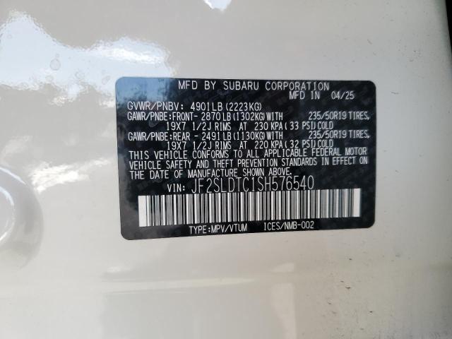 2025 SUBARU FORESTER TOURING JF2SLDTC1SH576540