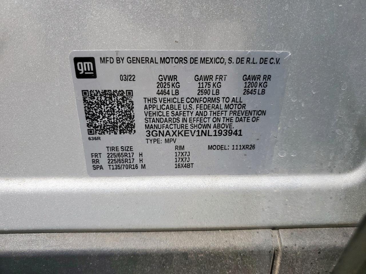 CHEVROLET EQUINOX LT