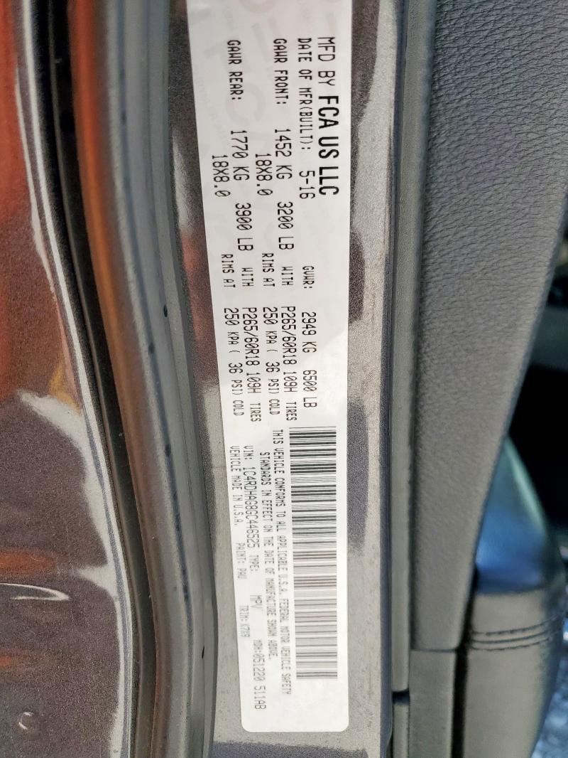 2016 DODGE DURANGO SX - 1C4RDHAG8GC446525