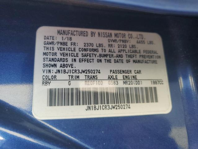 2018 NISSAN ROGUE SPOR JN1BJ1CR3JW250274