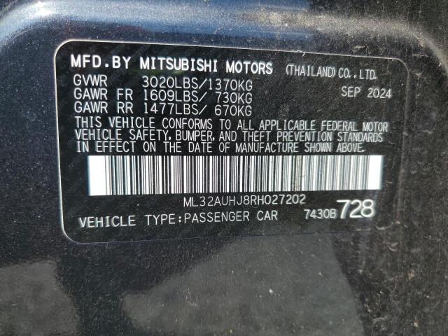 2024 MITSUBISHI MIRAGE ES ML32AUHJ8RH027202