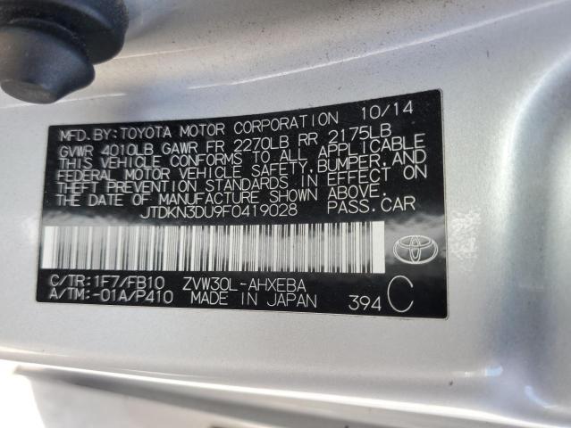 2015 TOYOTA PRIUS JTDKN3DU9F0419028