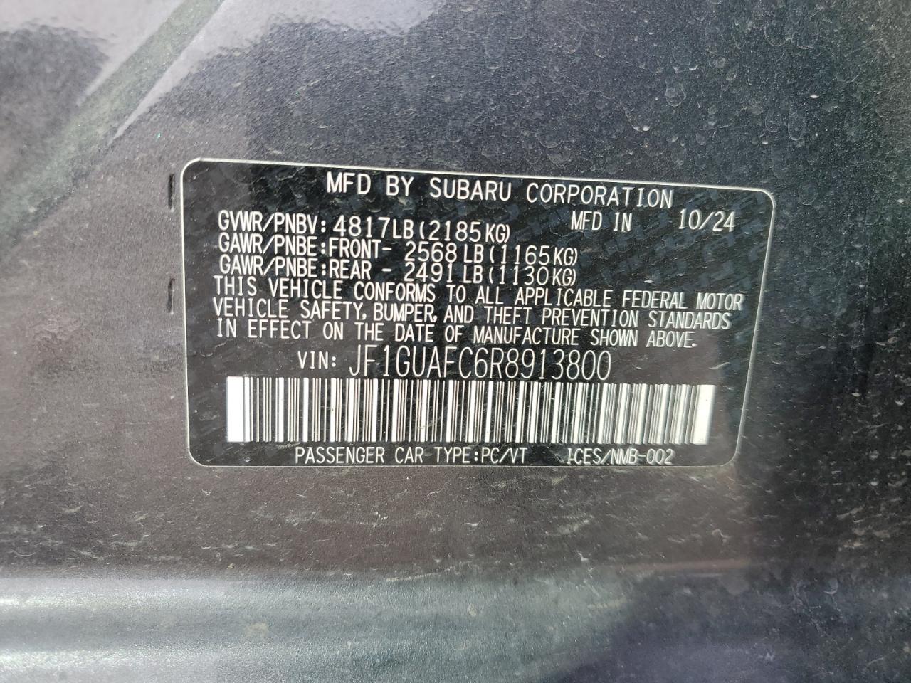 SUBARU IMPREZA SPORT