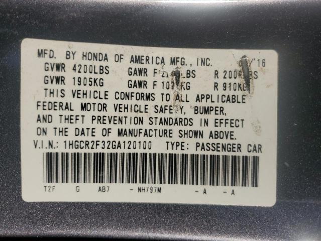2016 HONDA ACCORD LX 1HGCR2F32GA120100