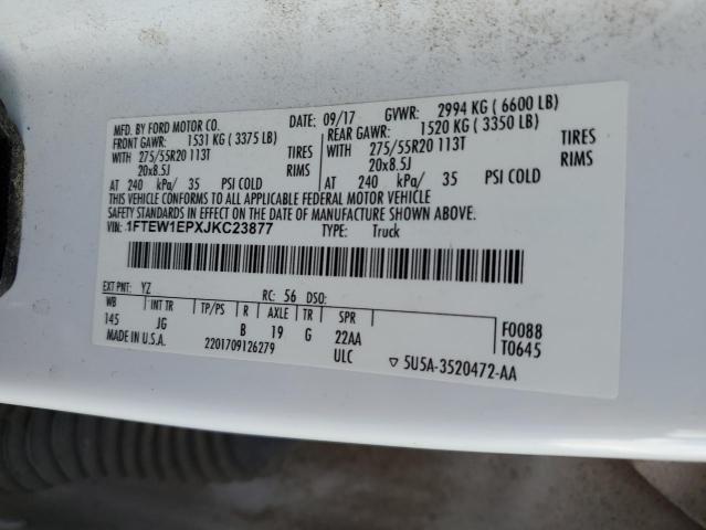 2018 FORD F150 SUPER - 1FTEW1EPXJKC23877