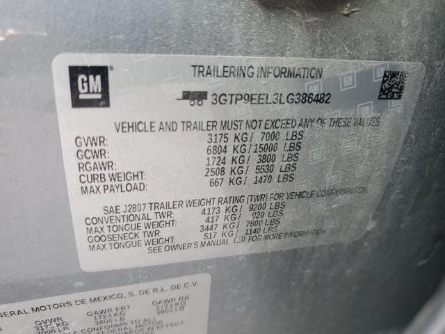 2020 GMC SIERRA K1500 AT4 3GTP9EEL3LG386482